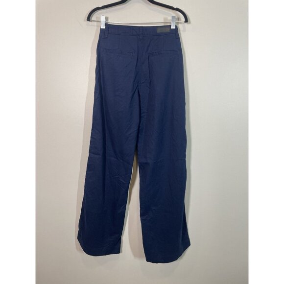 AG Adriano Goldschmied Jules Pleated Wide Leg Chino Pants Size 26 Blue - Picture 5 of 10